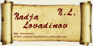 Nadja Lovadinov vizit kartica